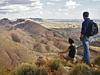 Tourists looking at scenery at Ormiston Gorge along Larapinta Trail, Northern Territory. (Credit: NT Tourism) /Northern/Terri...