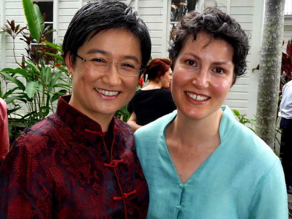 Senator Penny Wong and her partner Sophie Allouache. Picture: Supplied