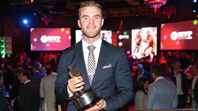 Tom Mitchell after winning the Leigh Matthews Trophy.