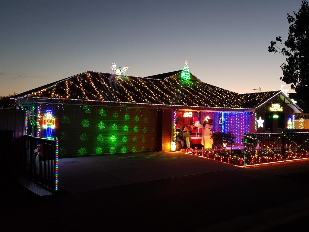 Josh and Ellas Lights at 3 Roma St, Munno Para. Picture: Malcolm Frampton