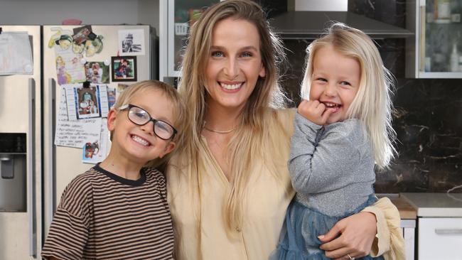 Blogger and social media identity Loni Jane is raising her children Rowdy, 5, and Polly, 3, on a plant-based diet. Picture Glenn Hampson