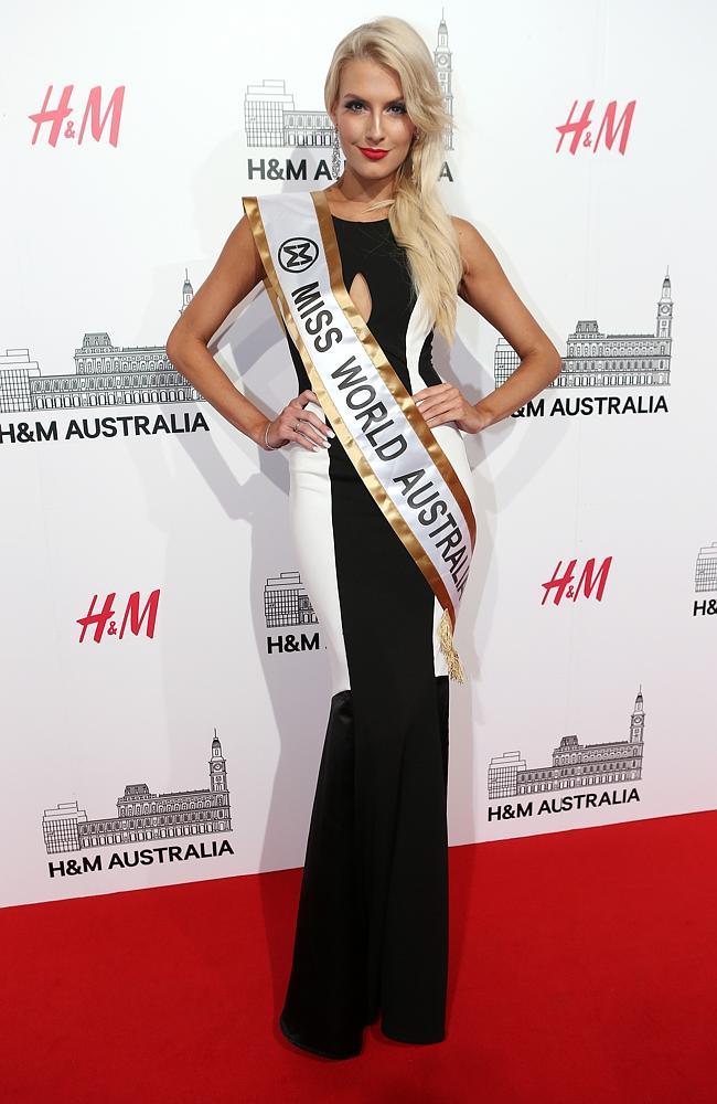 H&M opening night. Miss World Erin Holland. Picture: Julie Kiriacoudis