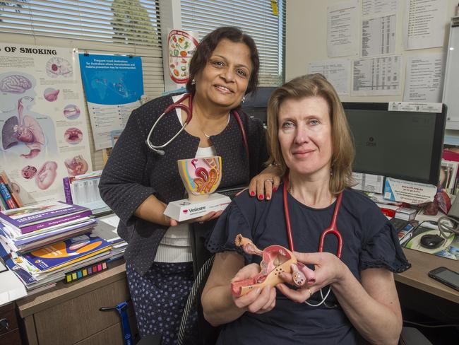 Dr Anjalia Joshi and Dr Diana Petropoulos are helping patients at the Tristar Medical Group in Epping participate in the trial. Picture: Rob Leeson.