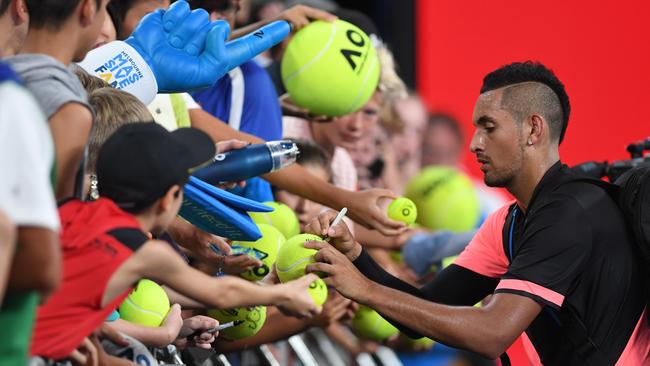 Nick Kyrgios is certainly a man of the people.