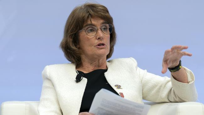 RBA governor Michele Bullock. Australia’s economic reliance on China – and Asia more broadly – means the risk of a slowdown will outweigh other concerns. Picture: AP