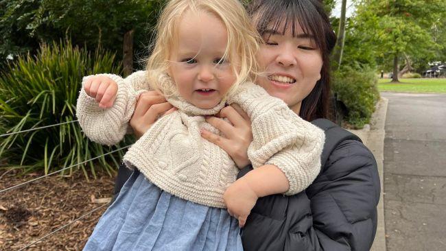 Asuka with Zoe's youngest daughter Quinn.