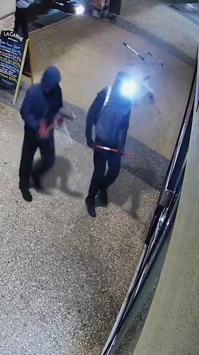 CCTV captures moment machete gang terrorises Brisbane street