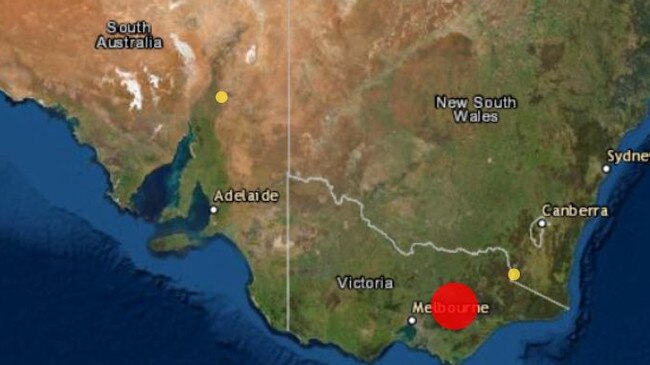 A magnitude 6.0 quake sent shockwaves across Australia this morning. Image; Geoscience Australia.