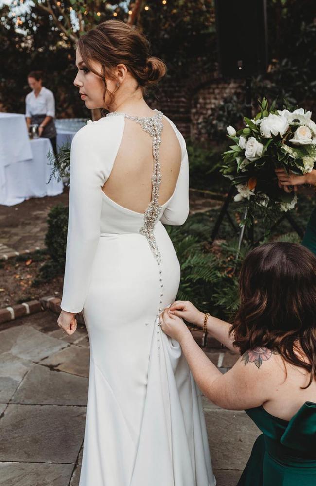 A wedding boutique wanted to charge her $US600 ($A850) for needing to order a bigger size.