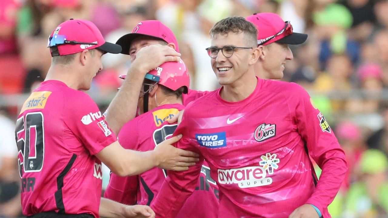 Todd Murphy played alongside subcontinental cult hero Steve O’Keefe this season at the Sydney Sixers. (Photo by Jeremy Ng/Getty Images)