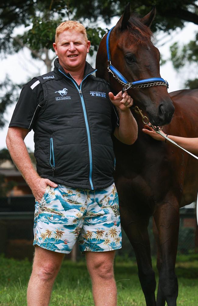 Trainer Tom Button with Jemeldi. Picture: Justin Lloyd.