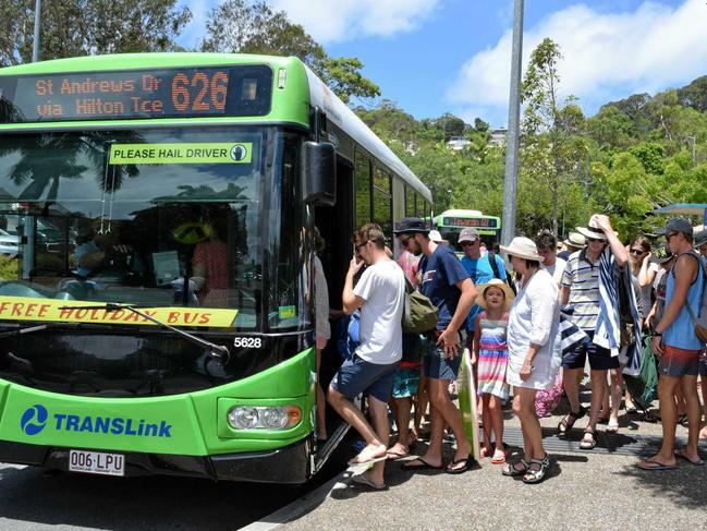 All aboard - while scooters were the fashionable ride into Noosa's Hastings St, the Go Noosa free buses had more than 250,000 takers.