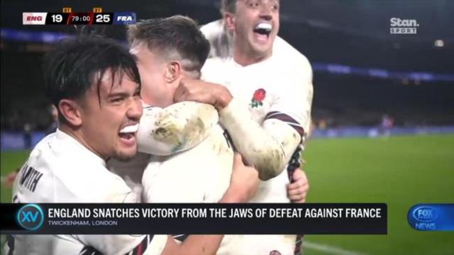 England snatch late victory over France