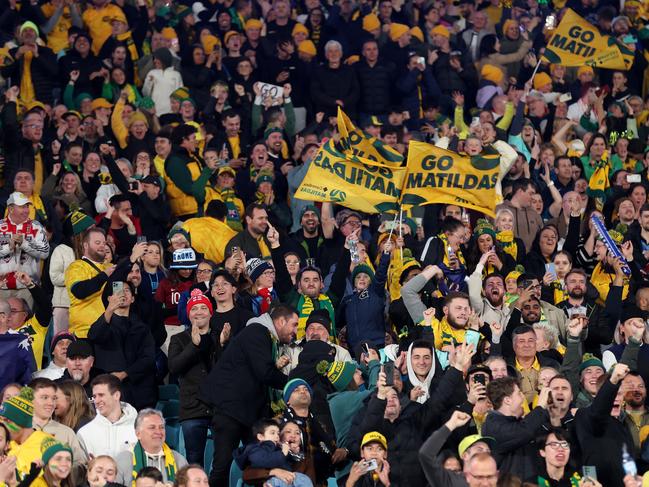 The Matildas’ Olympic qualifier against Iran on Thursday should see them break through the half million barrier for the calendar year. Picture: Catherine Ivill/Getty Images