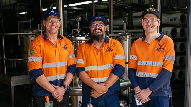 Tooheys workers at the plant. Picture: Sydney Water