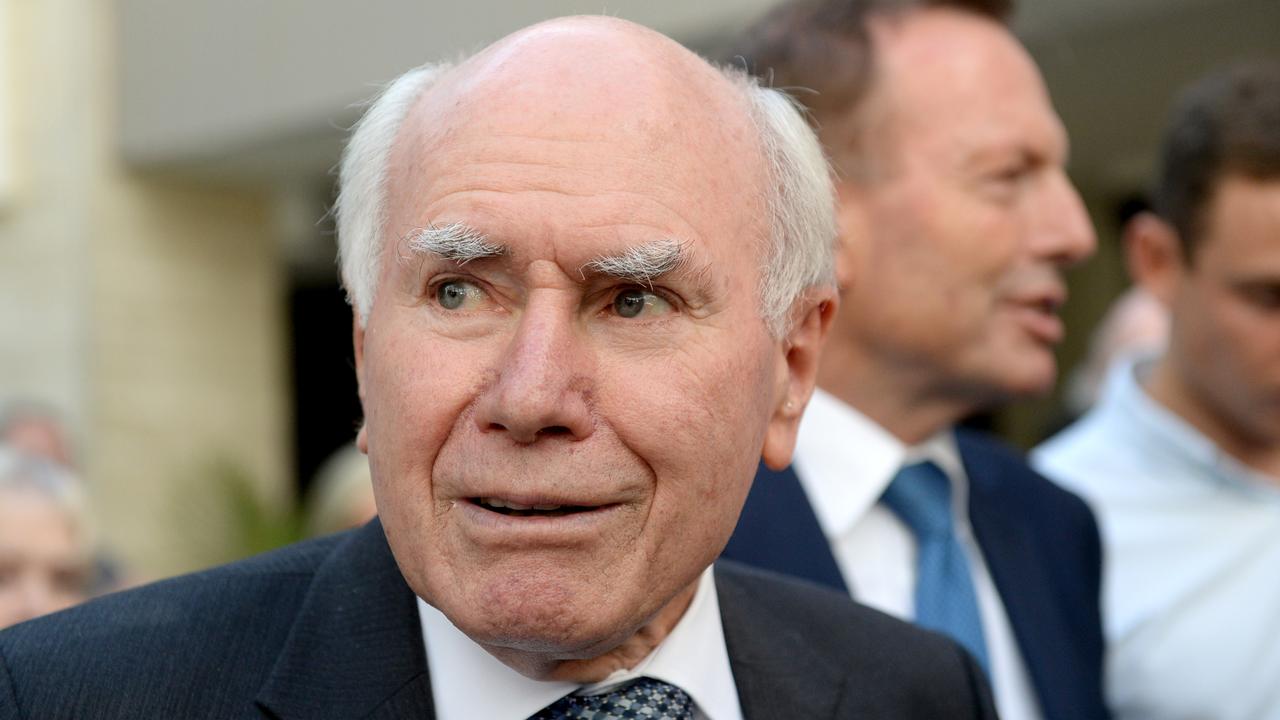 Former Prime Minister John Howard supported Tony Abbott on the campaign trail. Picture: AAP