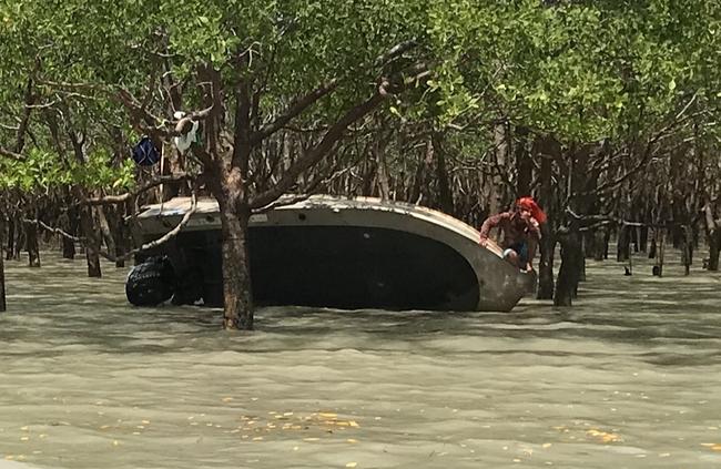 Two fishos' boss chartered a flight to find them after they didn’t return from a fishing trip. CareFlight later flown them to hospital. Picture: Supplied. Picture: CareFlight