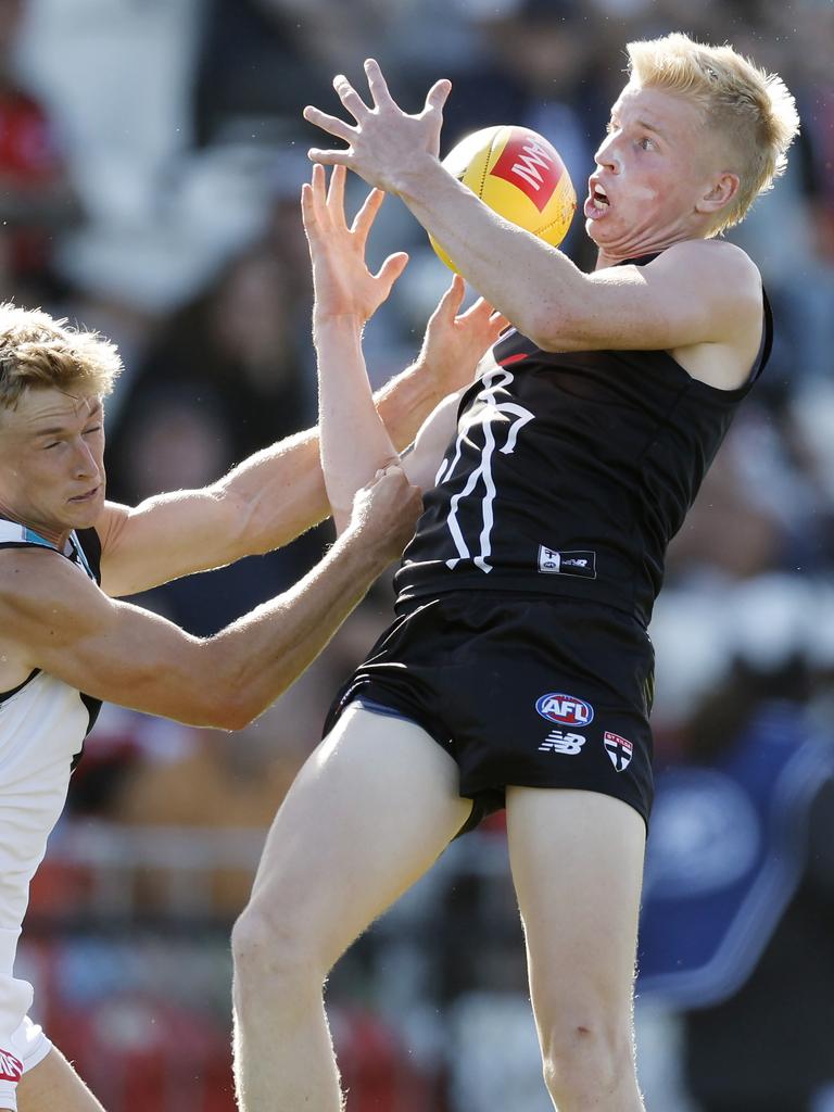 St Kilda’s top pick Tobie Travaglia. Picture: Michael Klein