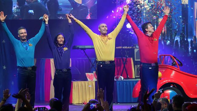 Jeff Fatt, Anthony Field, Greg Page and Murray Cook at their reunion concert. Picture: Mark Metcalfe/Getty Images