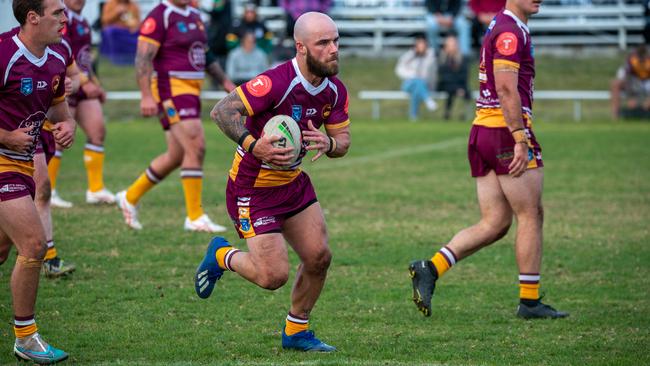 Ryan James looking for options against the defence. Picture: Thomas Lisson