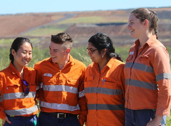 There are 11 women and men currently employed as graduates at McArthur River Mine, situated 970km southeast of Darwin. Picture: Supplied