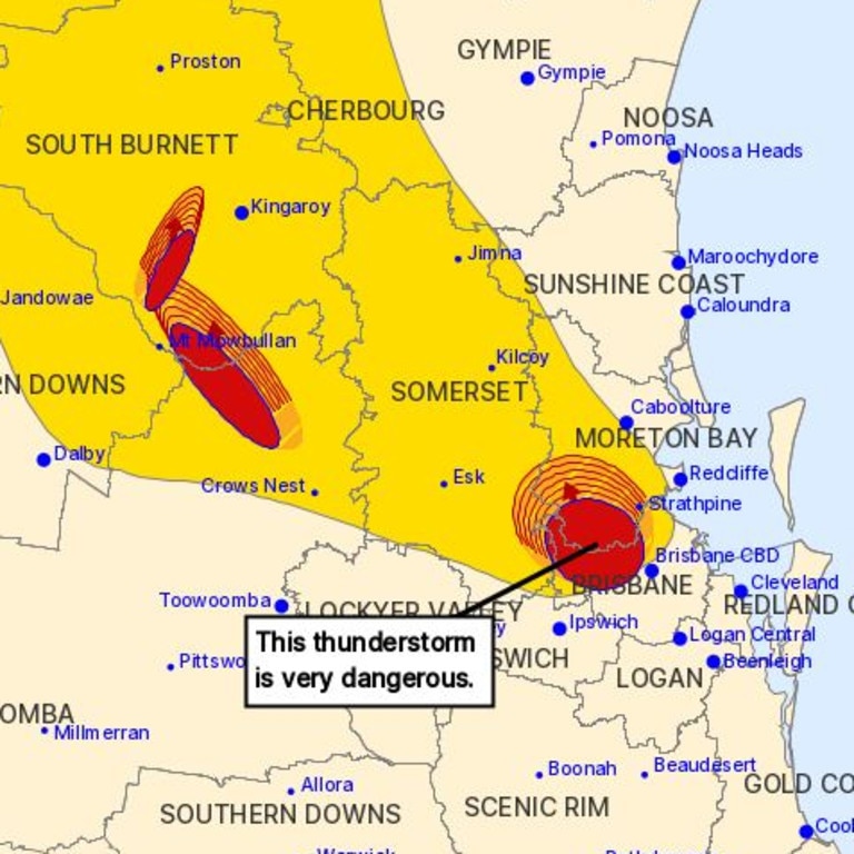 A storm warning was issued for a very dangerous storm about 3.30pm