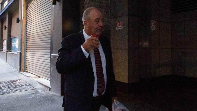 Daryl Maguire photographed arriving at an ICAC hearing in October 2020. Picture: NCA NewsWire/Bianca De Marchi