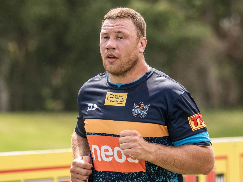 Shannon Boyd at Gold Coast Titans pre-season training. Picture: TITANS MEDIA