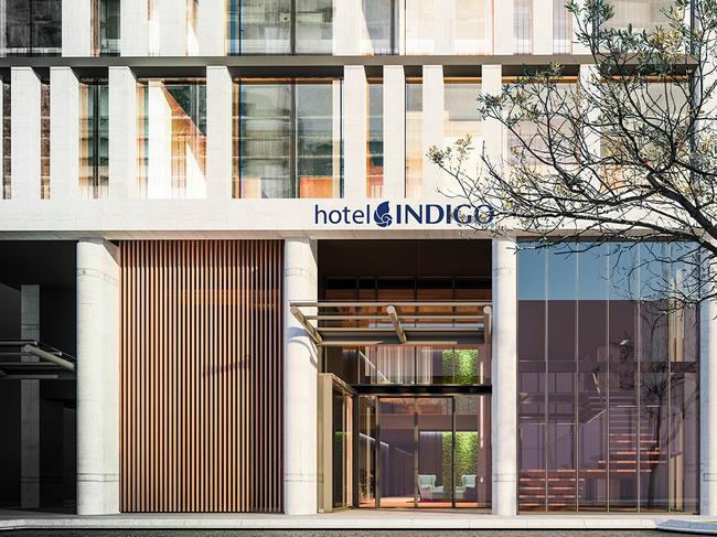 The Indigo hotel reception, on Market St in the CBD.