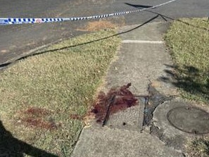 A pool of blood has stained the pavement at a park in Brisbane’s north after a man was bashed by a group of unknown people while sitting in his car.A 29-year-old Bracken Ridge man was sitting in his parked car at the Huxtable Park car park in Chermside West when a group of unknown people assaulted him just before 11pm on Thursday. Picture: 7News