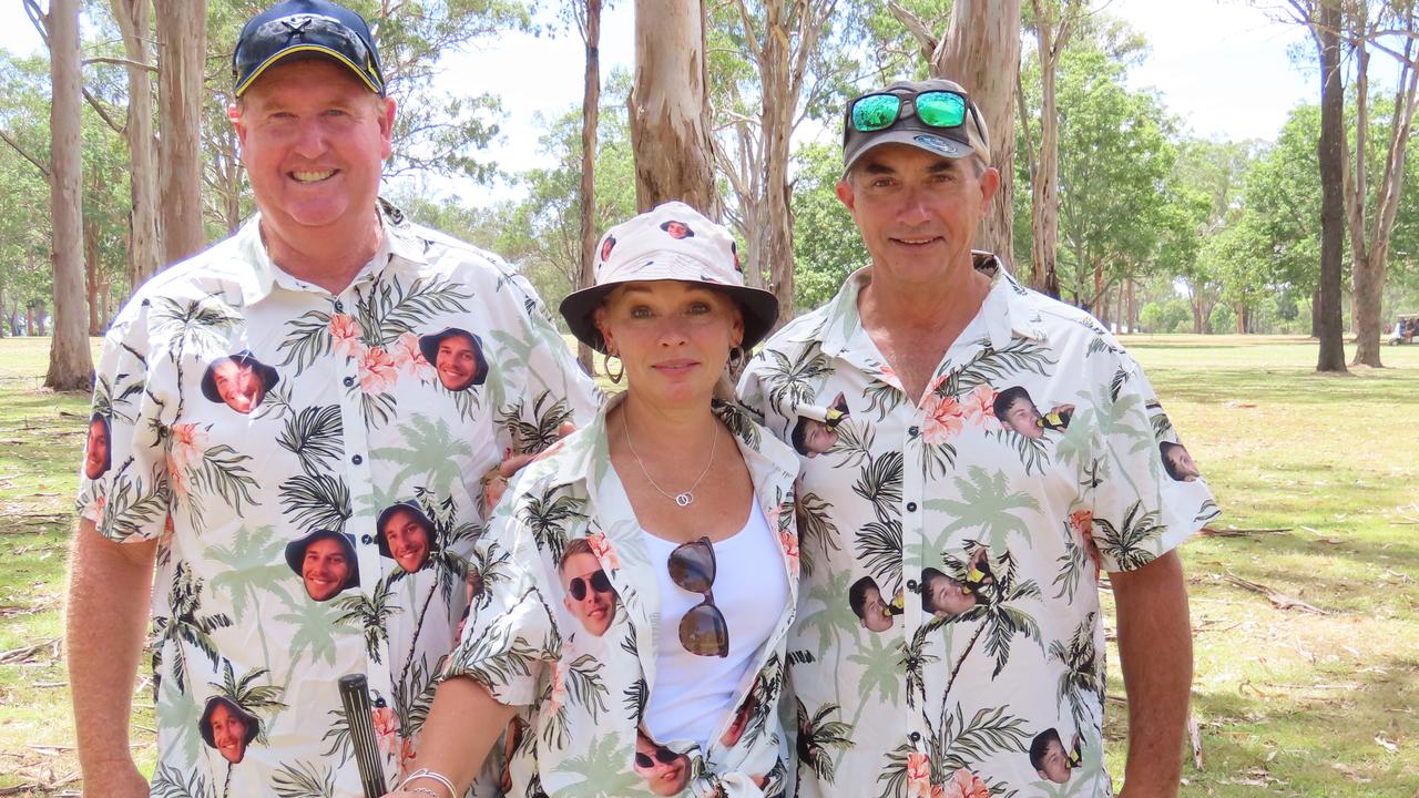 Ryan Sullivan, Steve Ashby and Cherie Ashby at Brooksy’s Memorial Golf Day.