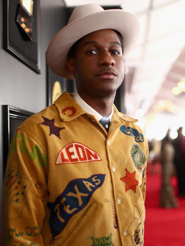 Leon Bridges attends the Grammys where is up for the Best R&amp;B album award. Picture: Getty