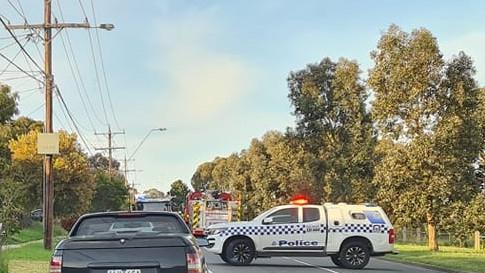 Ripplebrook Dr was cordoned off by police this morning after a house fire in the quiet Broadmeadows street. Source: Facebook