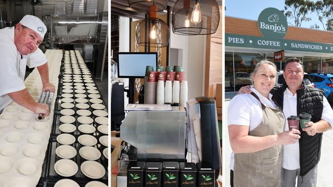 First look inside Gold Coast's first Banjo's bakery at Helensvale with franchisees Anthony and Donna Bosworth. Picture Glenn Hampson.