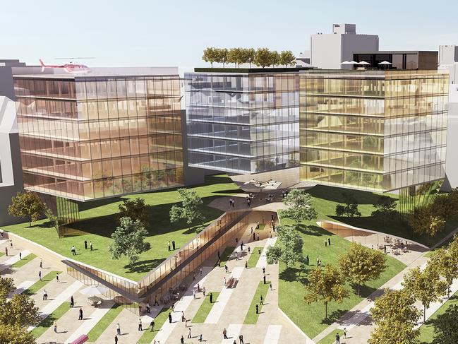 New artist’s impressions for the old Royal Adelaide Hospital site. Picture: SA Government 