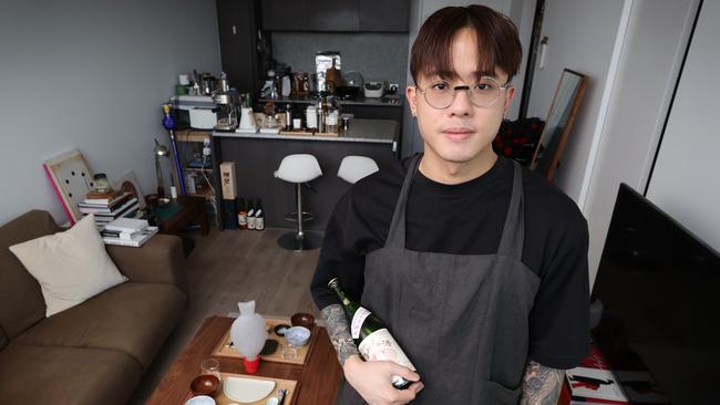 Self-taught cook Alex Cheah had been running Teishoku Tuesdays weekly out of his small Carlton apartment since September — until he was shut down by City of Melbourne last week. Picture: David Caird.