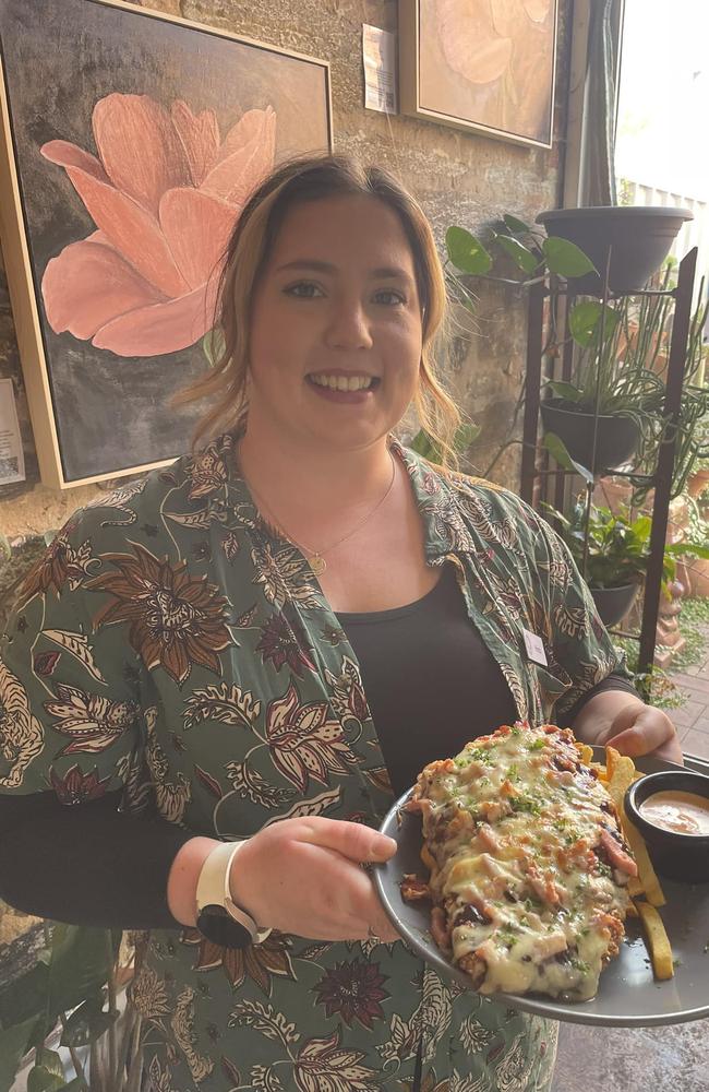 An Adelaide pub owner has been forced to defend herself online after customers left bad reviews about the cost a chicken parmi. Picture: Facebook