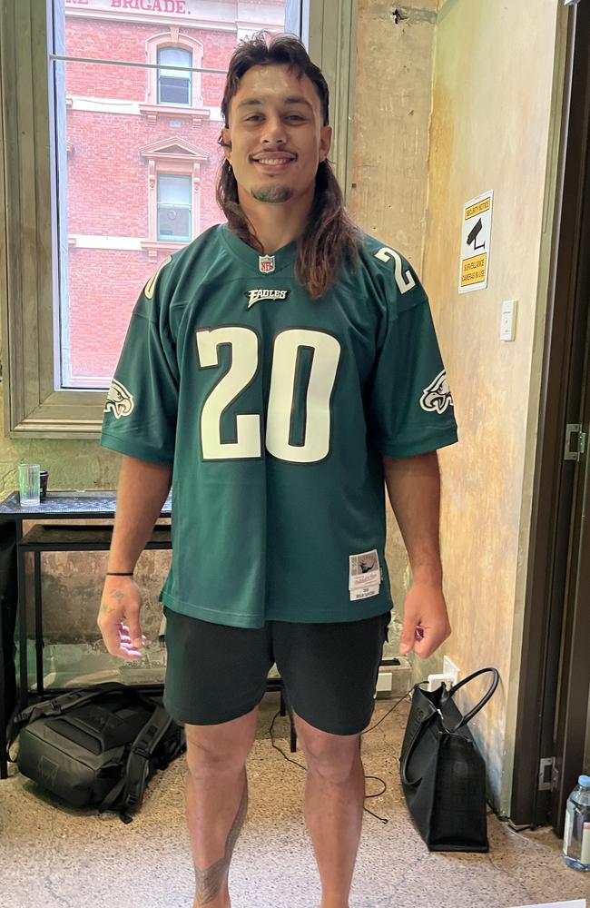 Tino Fa’asuamaleaui is a die hard Eagles fan. Picture: Supplied