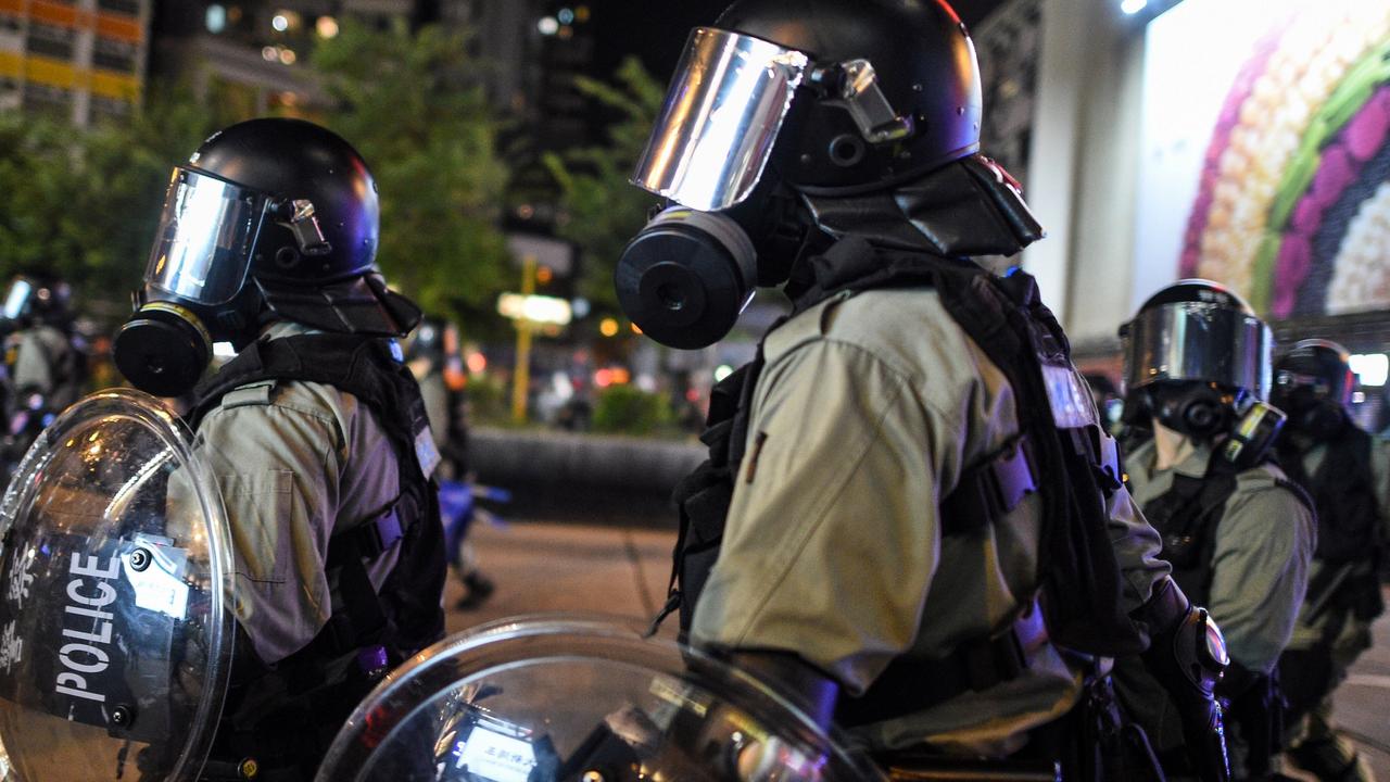 Riot police on the streets of Hong Kong. Picture: Mohd Rasfan/AFP