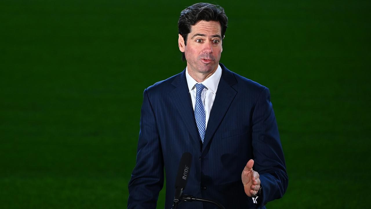 Gillon McLachlan guided the AFL through two Covid hit seasons. Picture: Getty Images