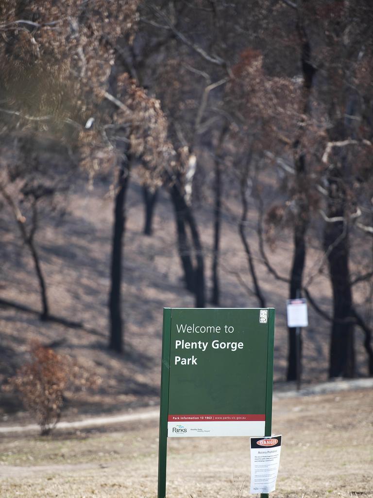 Plenty Gorge parklands will be closed to the public until the area is deemed safe again. Picture: Ellen Smith