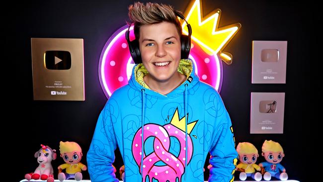 Prezley Lea has 1.7 million subscribers and his business turns over $1 million a year. Picture: Supplied