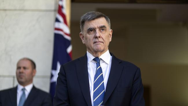 Chief Medical Officer Brendan Murphy during a press conference at Parliament House in Canberra. Picture: Gary Ramage