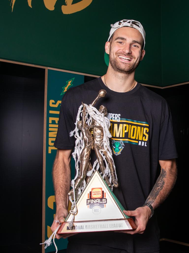 Jack McVeigh earned an NBA deal off the back of his NBL championship. Picture: Linda Higginson / Tasmania JackJumpers