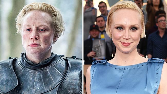 Gwendoline Christie as Brienne of Tarth.