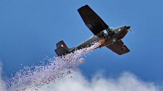 A test flight for the poppy drop.