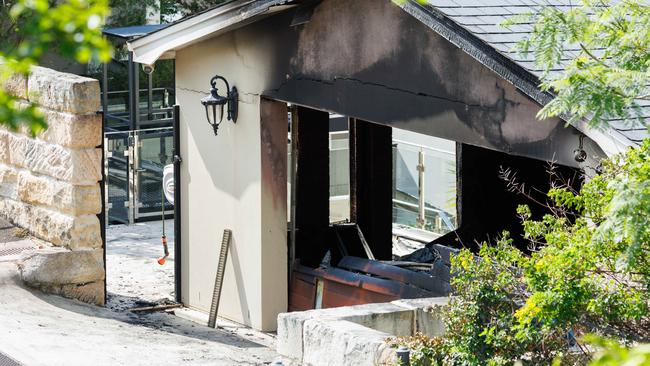 Police are investigating if Billy Blazevski was the target of a second firebombing in three months, after men in balaclavas set alight the garage of a Hunters Hill home he is staying at. Picture: David Swift