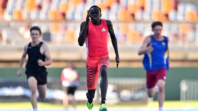 Gout Gout was flying in his 200m races. (Photo by Albert Perez/Getty Images)