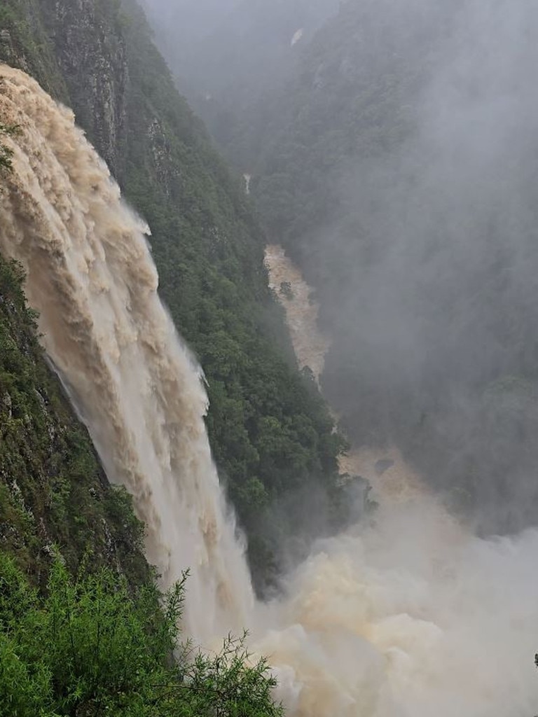 Ellenborough Falls in the town of Elands in NSW, pictured after heavy rains in the Hunter and Port Macquarie region. Picture: Stephen Watts/Facebook