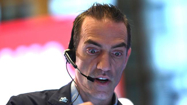 A trader reacts during the opening bell at the New York Stock Exchange. Picture: AFP